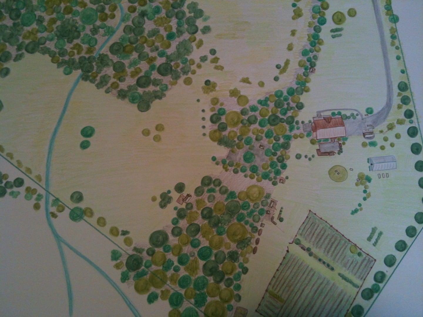 A board game with a map and scattered colored pieces.