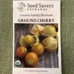 Packet of Ground Cherry seeds from Seed Savers Exchange.