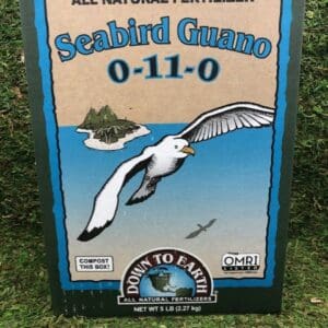 Seabird guano fertilizer box with seagull