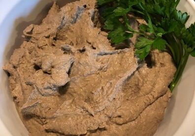 creamy liver pate with parsley